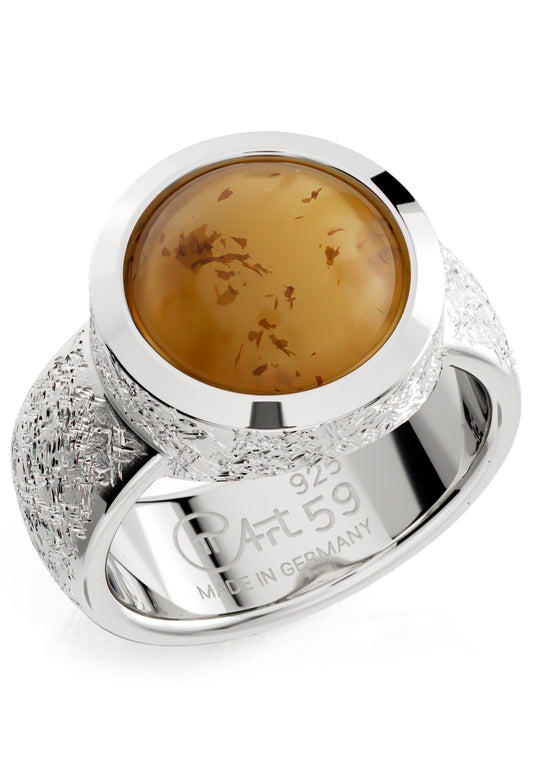 Bague Ovalis Ambre Foncé