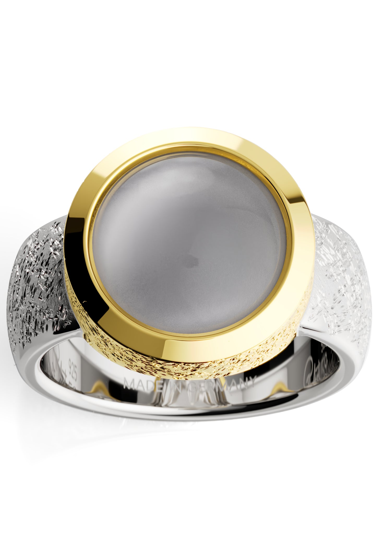 Bague Ovalis Pierre de Lune Grise