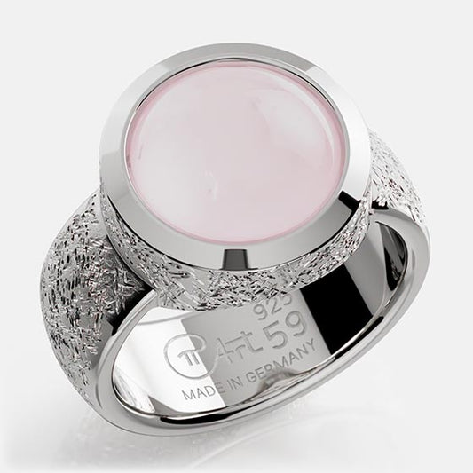 Bague Ovalis quartz rose