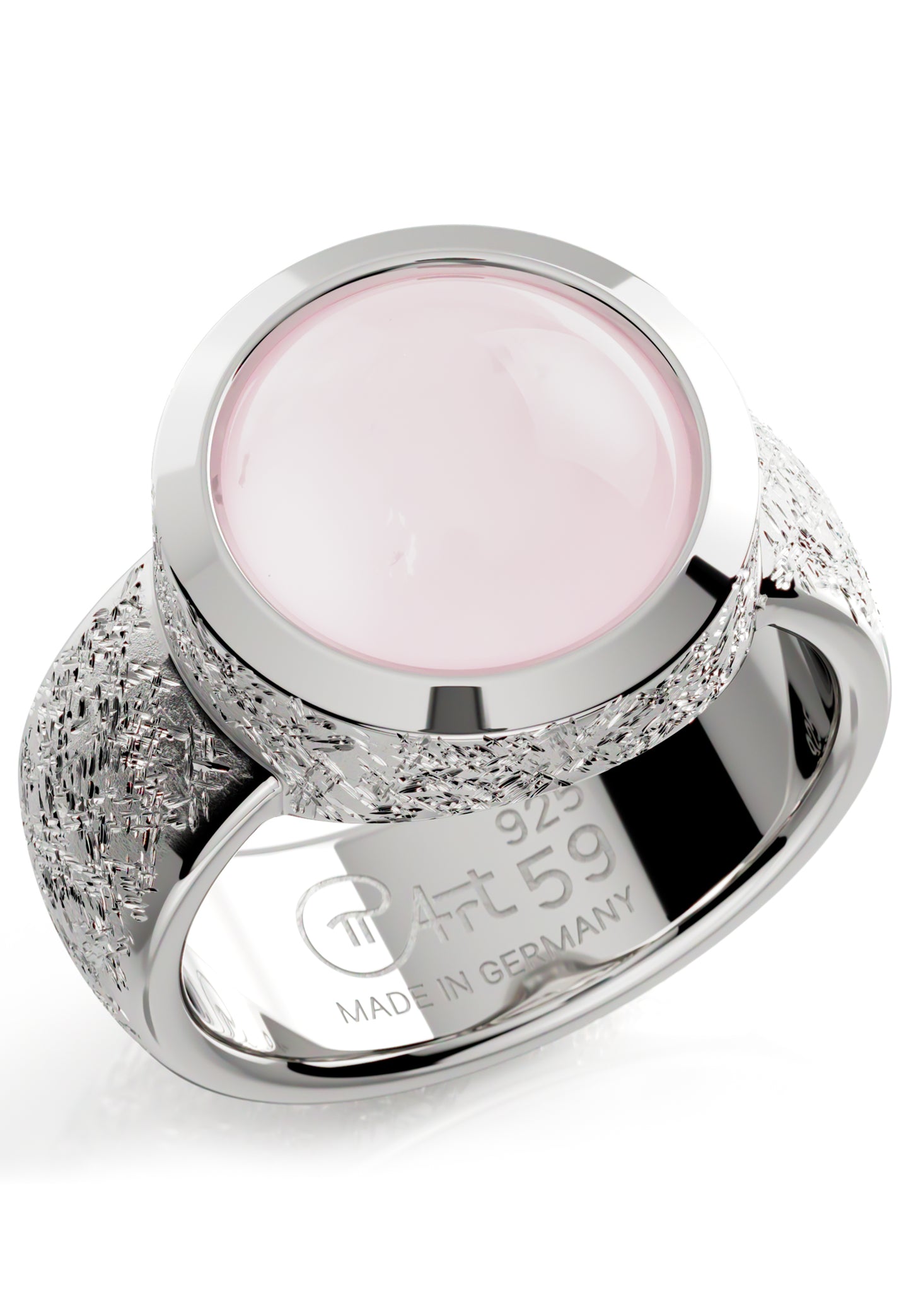 Bague Ovalis quartz rose