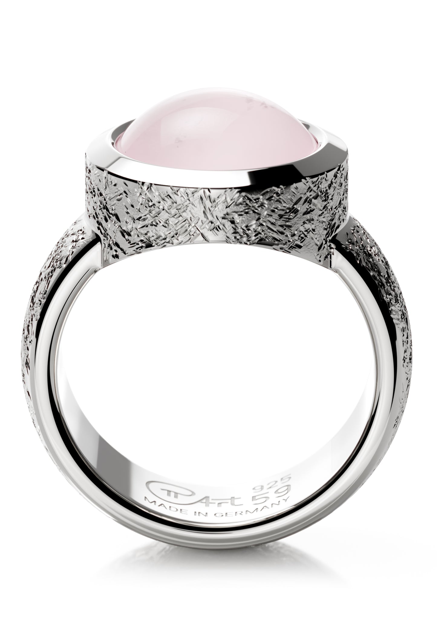 Bague Ovalis quartz rose