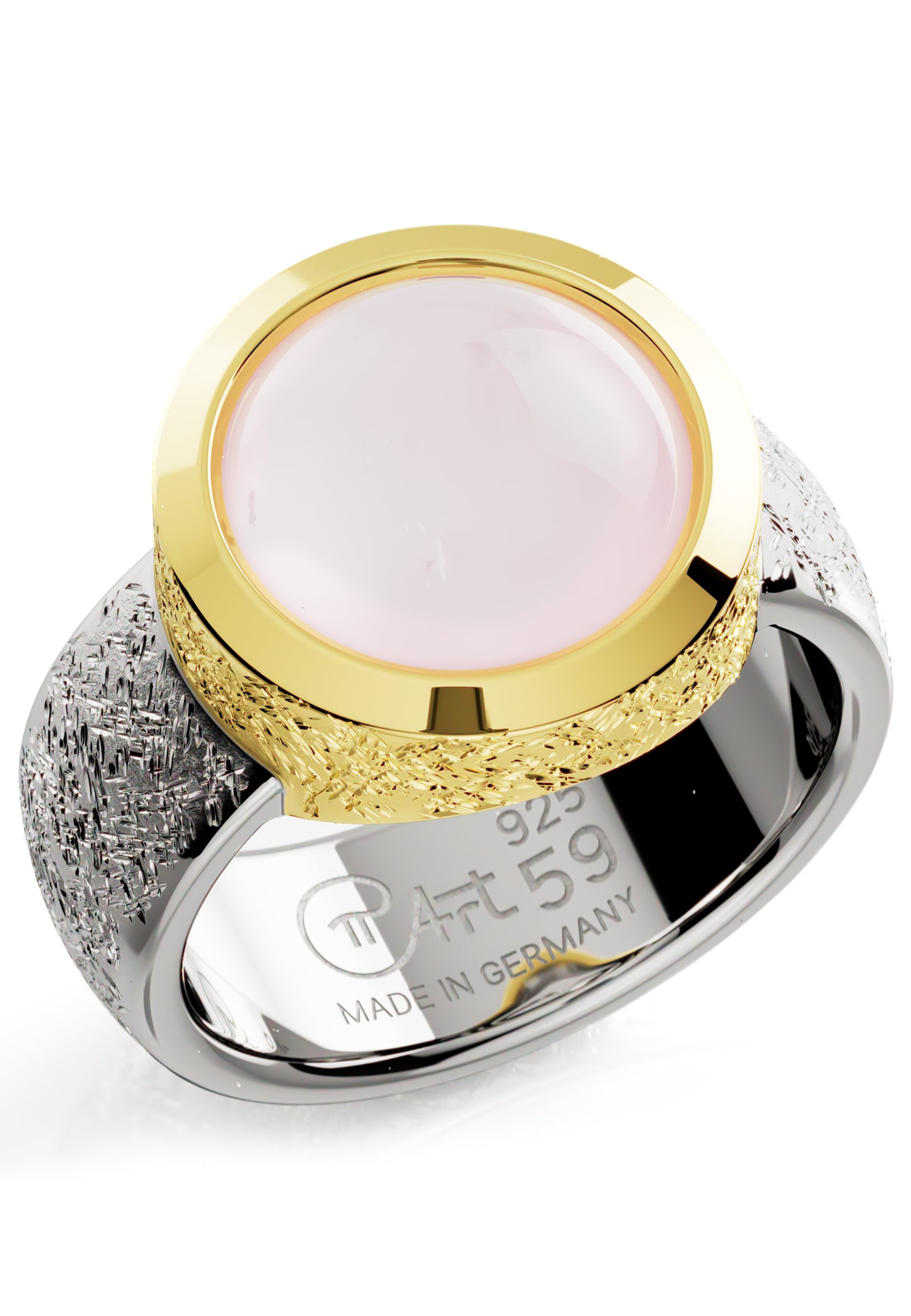 Bague Ovalis quartz rose