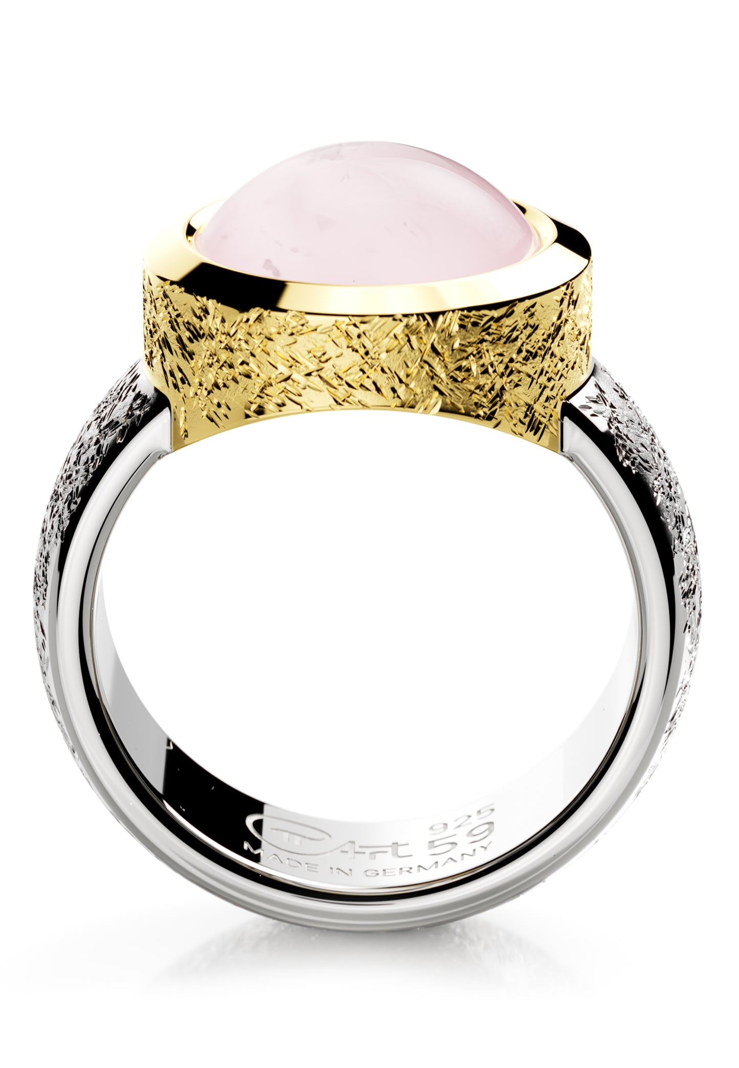 Bague Ovalis quartz rose