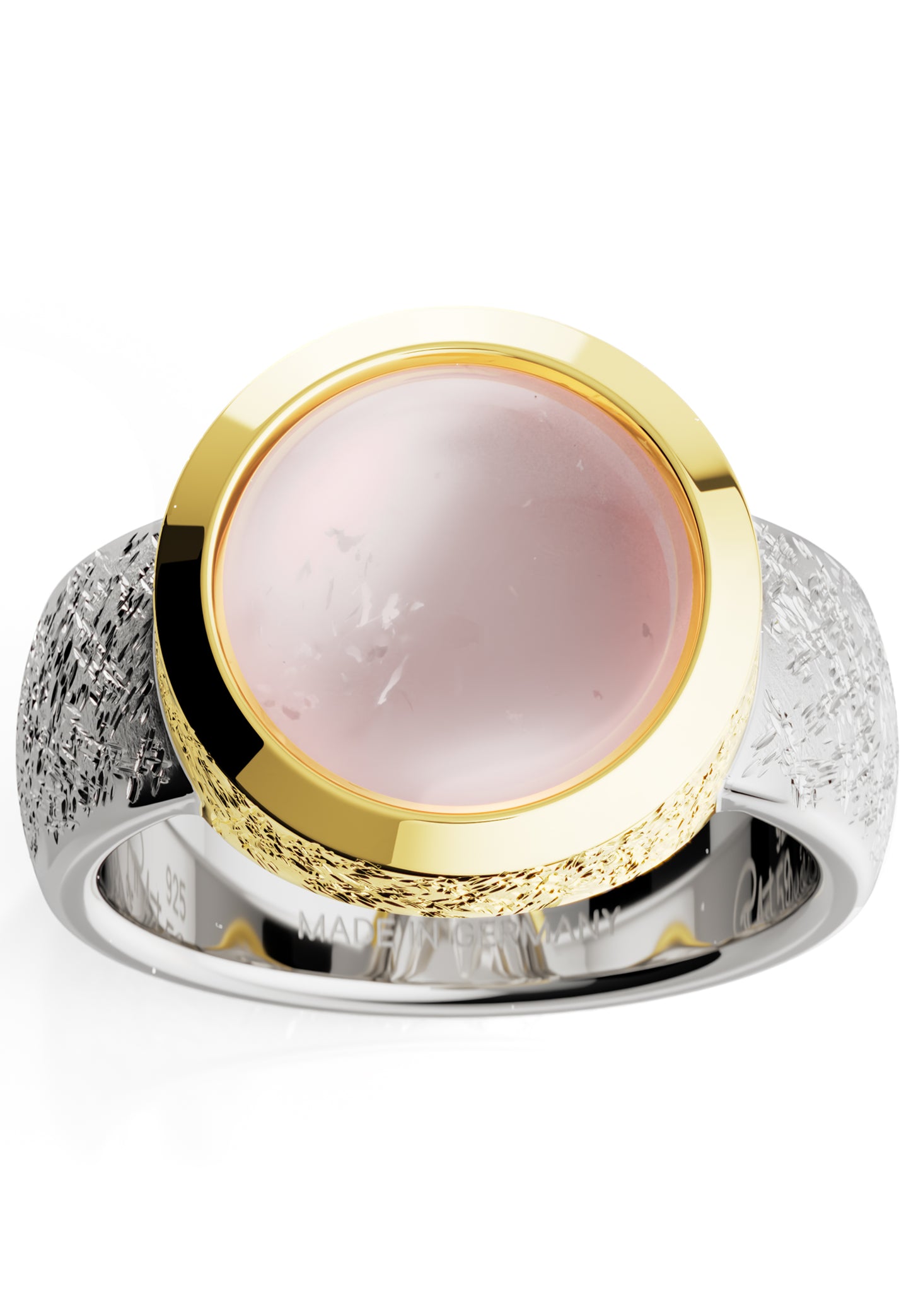 Bague Ovalis quartz rose