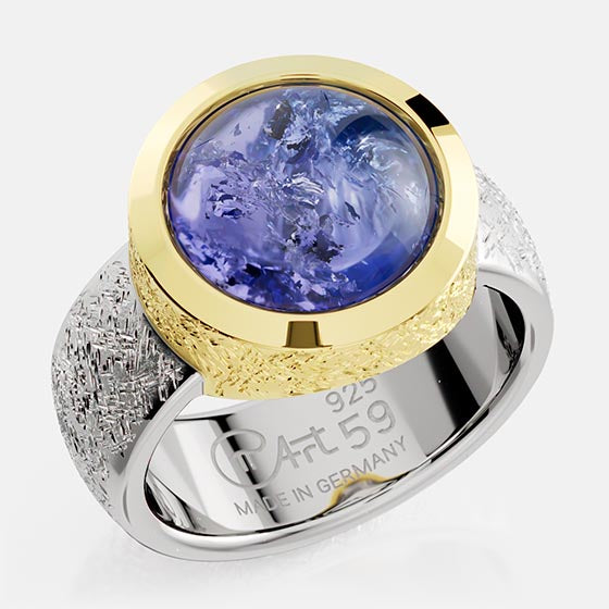 Bague ovale tanzanite