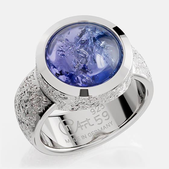 Bague ovale tanzanite